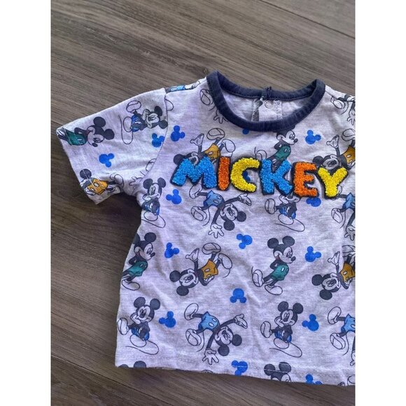 Disney Baby Boys T Shirt Multicolor Mickey Mouse Shirt Size 0/3 Months - Picture 2 of 8